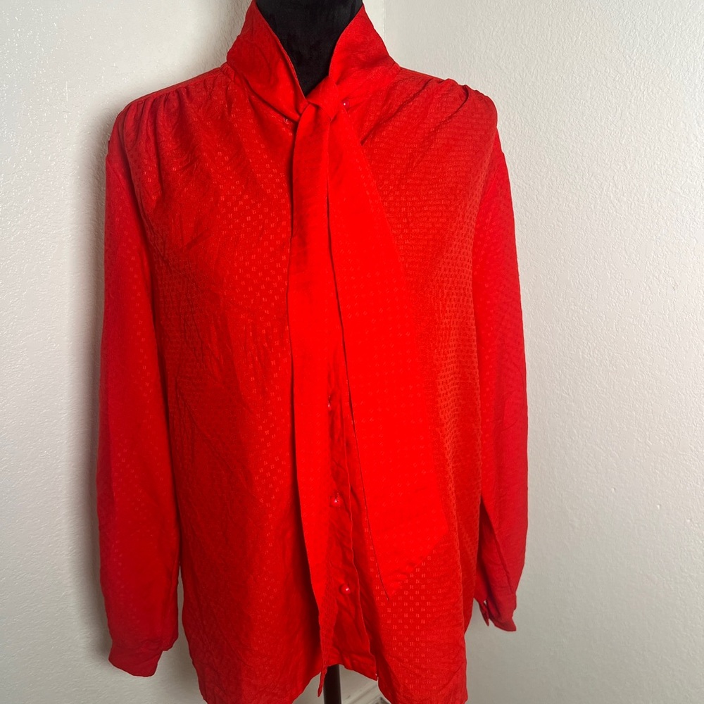 Vibrant Red Men's Casual Button Down Shirt